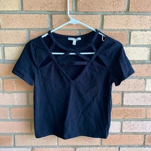 Express black crop top